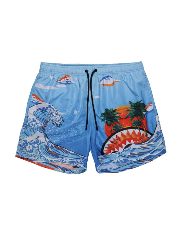 Sprayground Camo Kawa Vice Swim Trunks Blue – vista principale – Master SKU SPR_SP755BLUE
