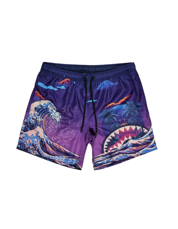 Sprayground Camo Kawa Vice Swim Trunks Purple – vista principale – Master SKU SPR_SP755PRPL