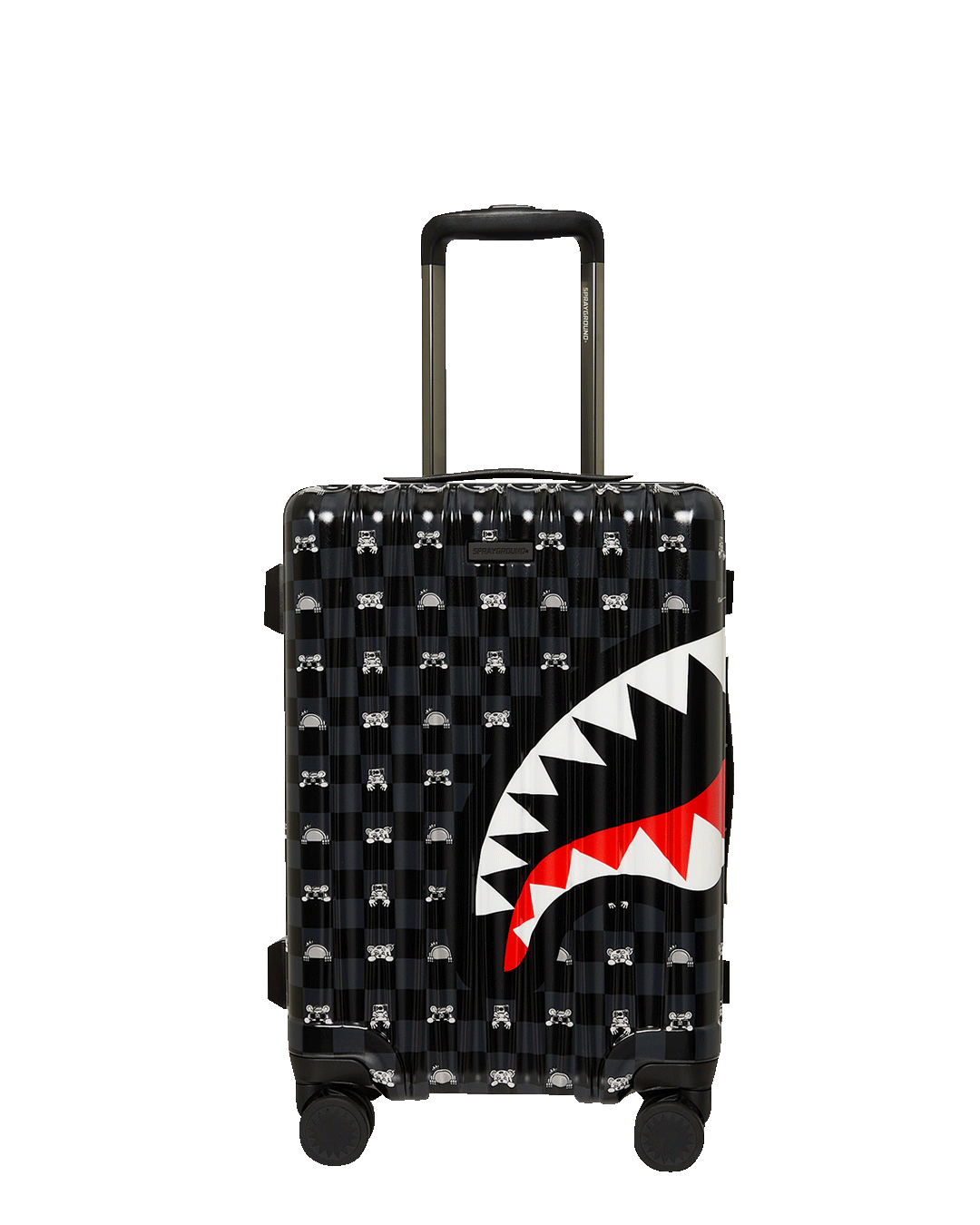 Sprayground Gray Peeking Character Sketch Carry-on Hard Luggage – vista principale – Master SKU SPR_910CL307NSZ