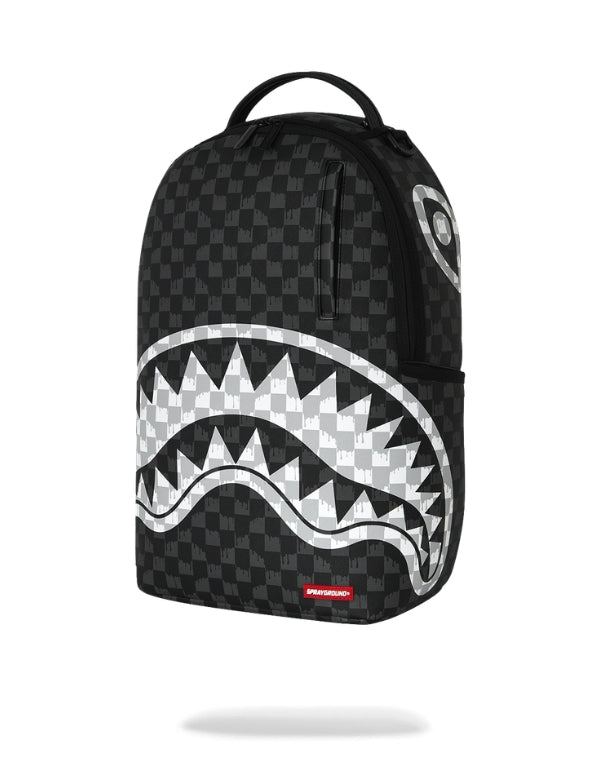 Sprayground Zaino Black And White Drip Check Shark Backpack – dettaglio prodotto 6 – Master SKU SPR_910B8553NSZ