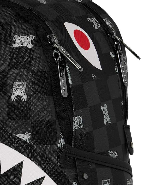 Sprayground Zaino Gray Peeking Character Check Savage – dettaglio prodotto 2 – Master SKU SPR_910B8908NSZ