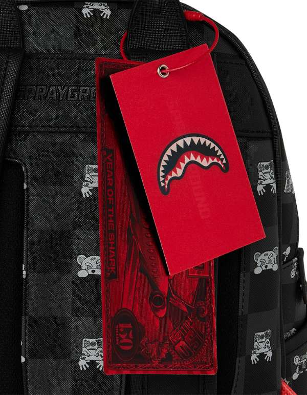 Sprayground Zaino Gray Peeking Character Check Savage – dettaglio prodotto 3 – Master SKU SPR_910B8908NSZ