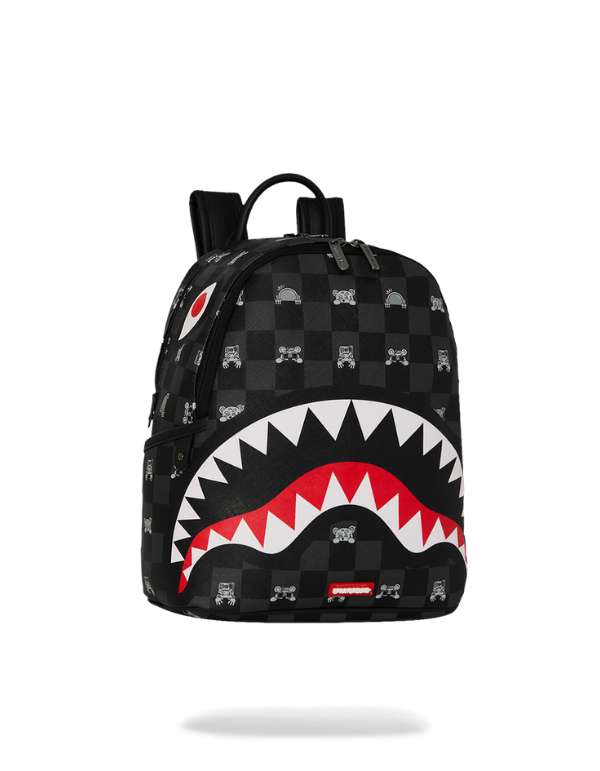 Sprayground Zaino Gray Peeking Character Check Savage – dettaglio prodotto 6 – Master SKU SPR_910B8908NSZ