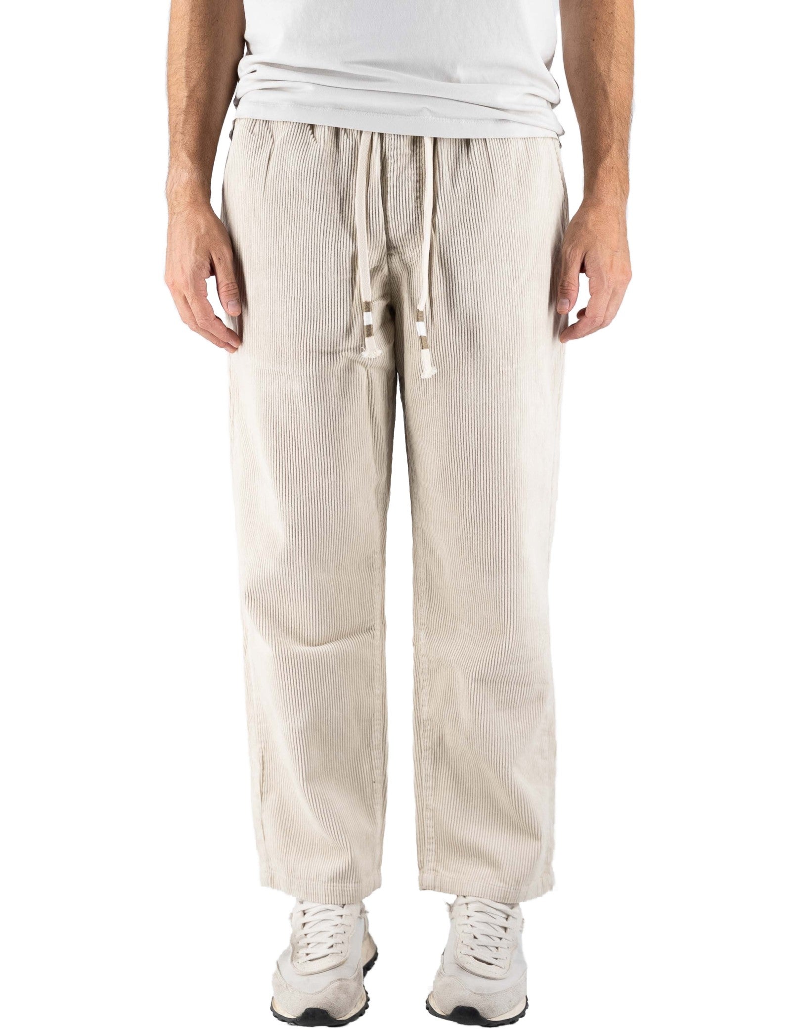 Tooco Pantalone In Velluto Con Elastico In Vita Cream – dettaglio prodotto 4 – Master SKU TOC_M_LPV_ESSENTIAL_CREAM