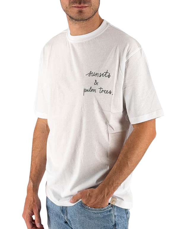 Tooco T-Shirt Con Ricamo Sunsets & Palm Trees – vista principale – Master SKU TOC_TOCOM_TSE_SUNSET