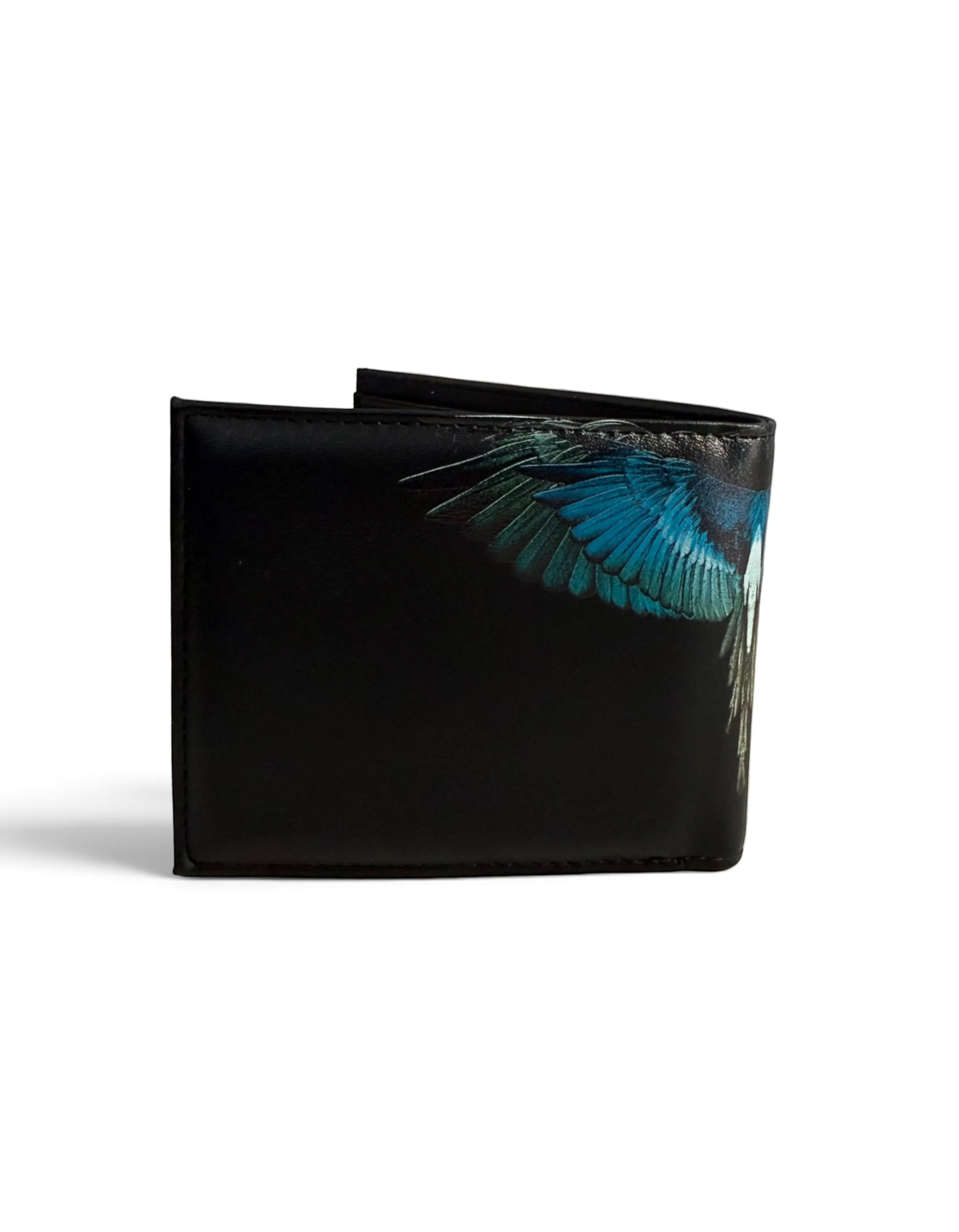 Marcelo Burlon - County Of Milan Portafoglio Smooth Nero/Turquoise Wings COMAF261042 - immagine 3