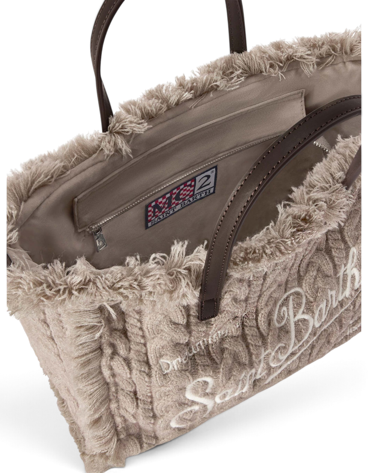 MC2 Saint Barth Borsa Colette Wool Braid N Cable 15 grigio 5