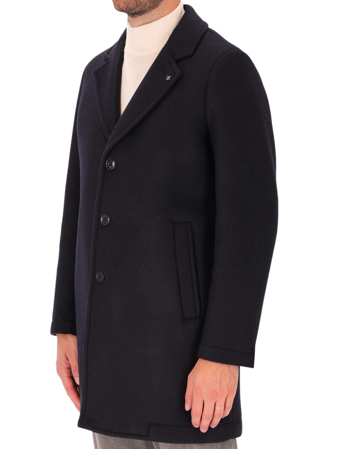 Distretto12 Cappotto Carlos Blu - lato