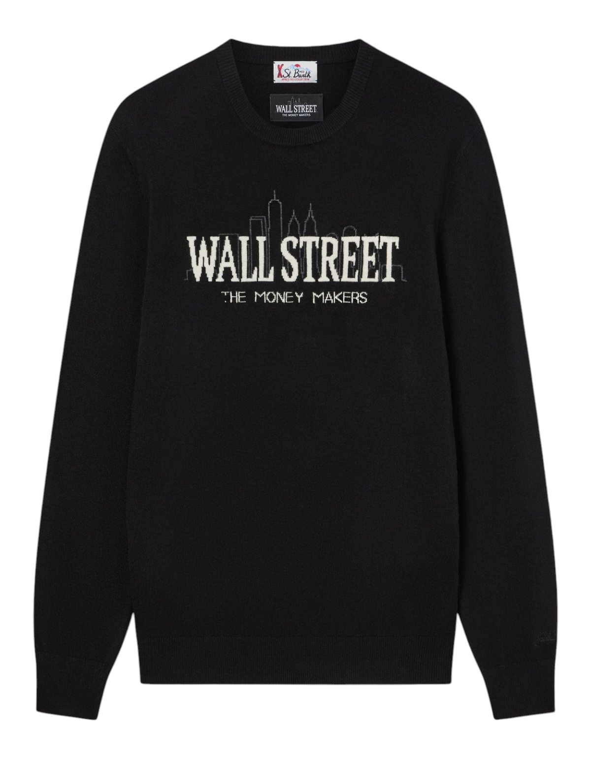 MC2 Saint Barth Heron Light Wall Street nero – maglia girocollo uomo, foto ufficiale
