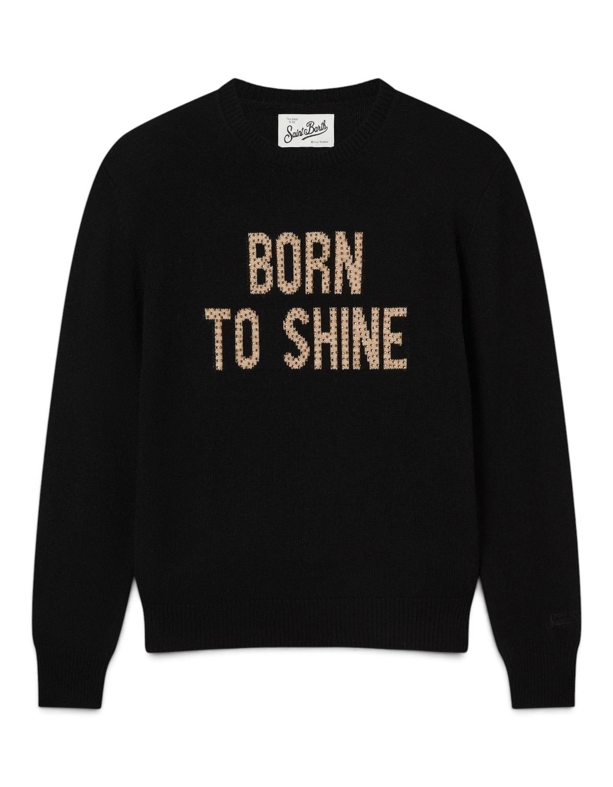 MC2 Saint Barth New Queen Born To Shine nera – frontale su fondo neutro – codice QUE0010 04358M