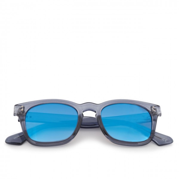 Saraghina | Sunglasses Michelangelo Grey Ashtray Crystal Lens Flash Blue | SAR_MICHELANGELO-261MGG
