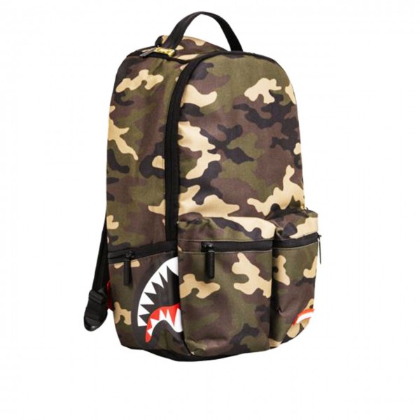 Sprayground shark clearance camo mesh backpack