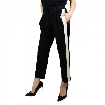 Pants In Cady Envers Satin, Black