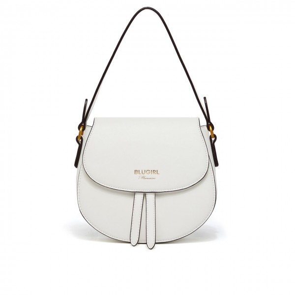 Saddle Shoulder Bag, White