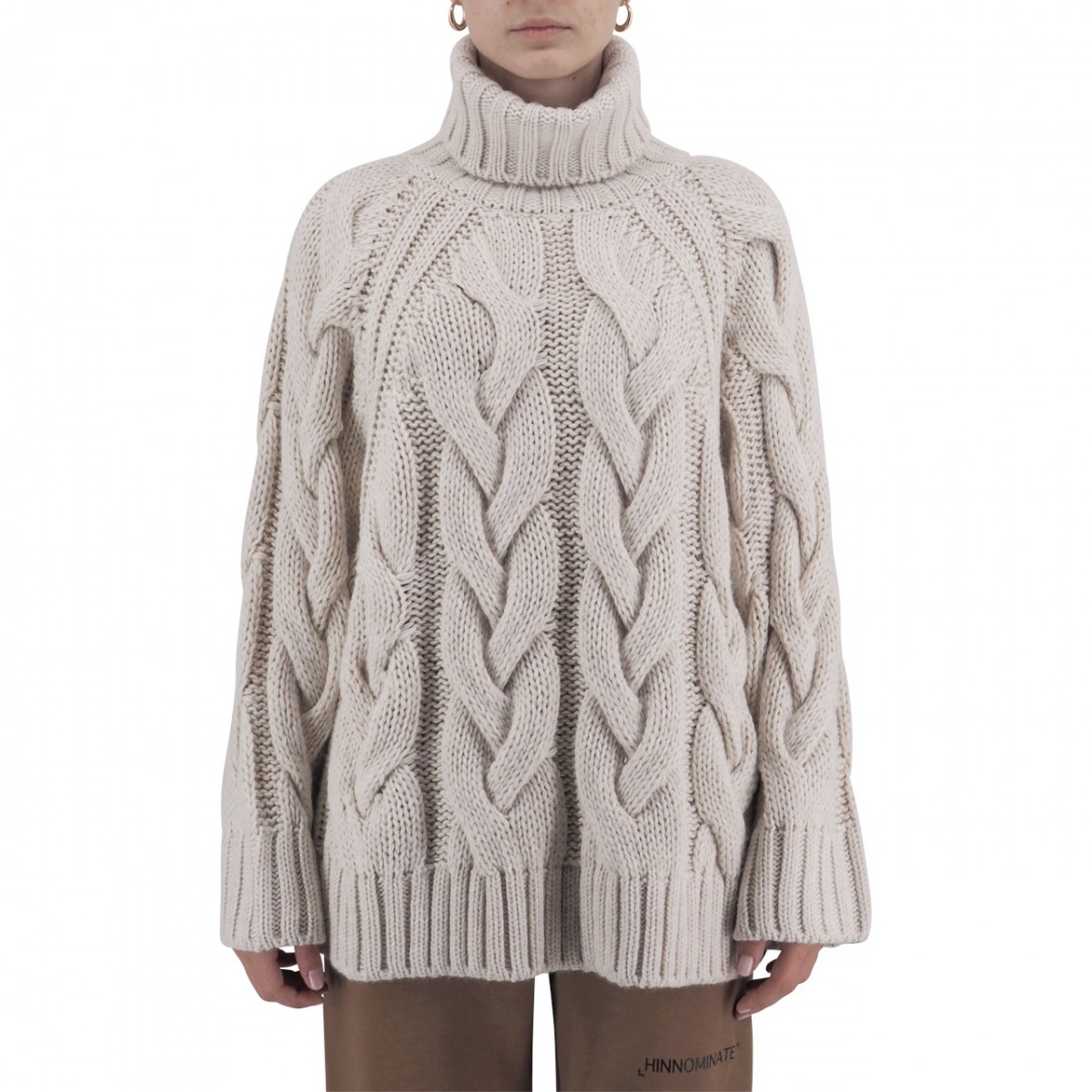 Maxi Turtleneck Sweater Woven Texture