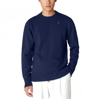 Sebastien Lambswool Sweater, Blue Depht