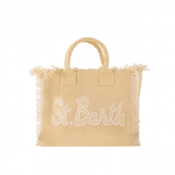 Borsa Vanity Patch In Canvas Beige