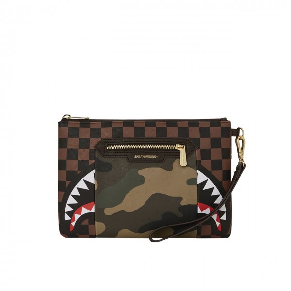 Sip Camo Accent Cross Over Clutch