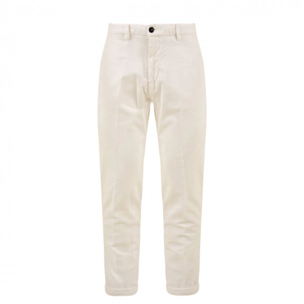 White Caprivelvet Chino Pants