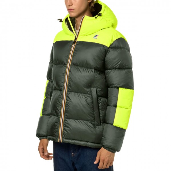 K-Way Le Vrai 3.0 Claude Heavy Warm Green Blackish Yellow, Verde - K5115RW  A04