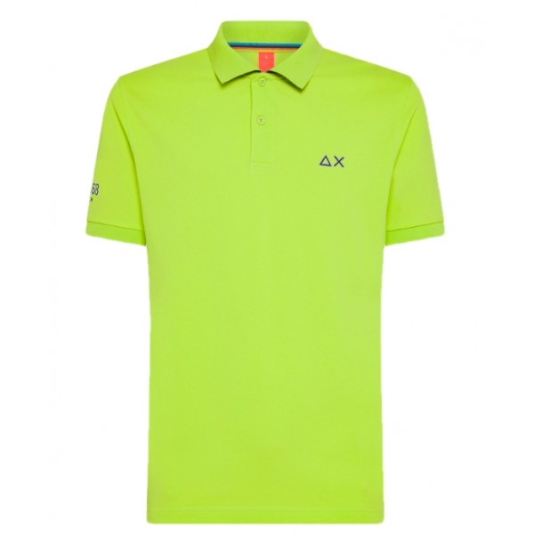 Polo Sun68 Logo Beach Lime