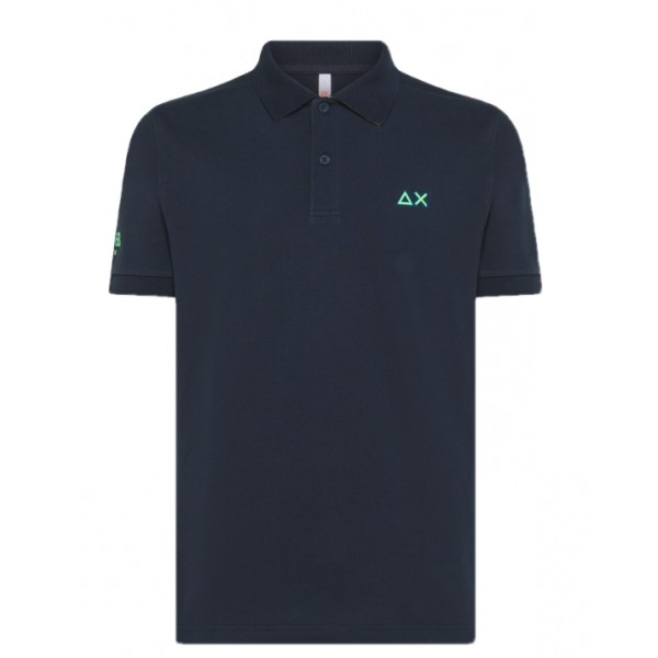 Sun68 Logo Beach Navy Polo