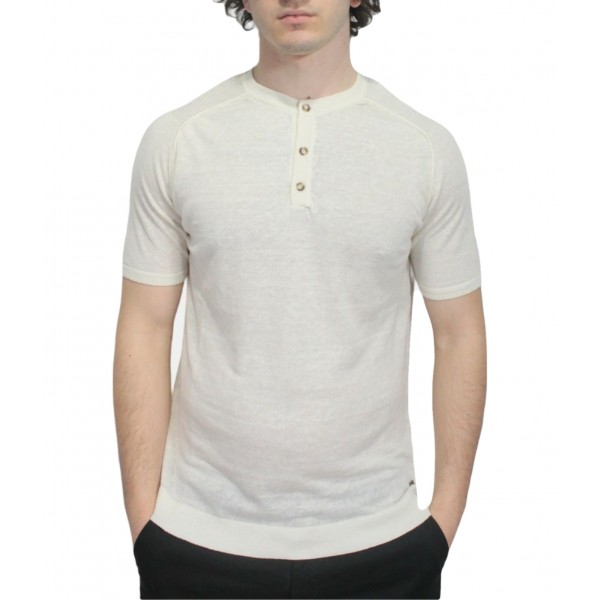 Serafino White Linen Sweater