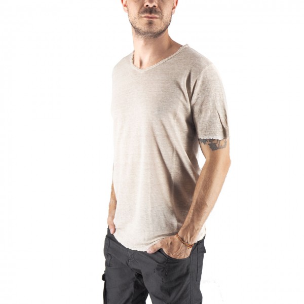 Granada T-Shirt In Pure Linen