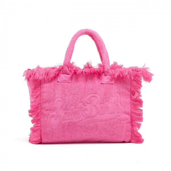 Vanity bag in fuchsia sponge