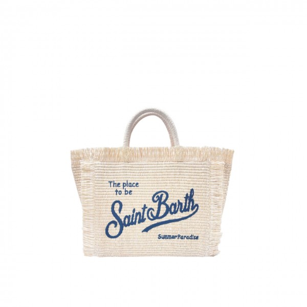 Colette Straw Beige Navy Bag