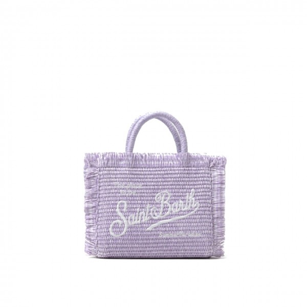 Vanity Mini Straw Lilac bag