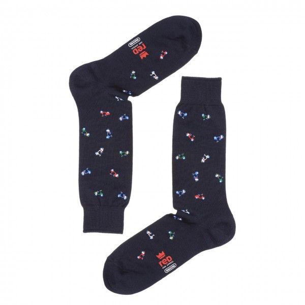 Men's Crew Sock with Icon Print