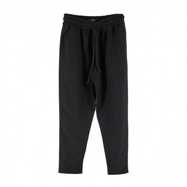 Pantalone In Lino Loose Fit Nero