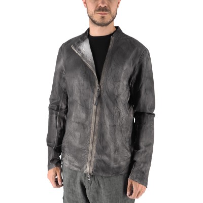 Gray Shades Nappa Leather Jacket