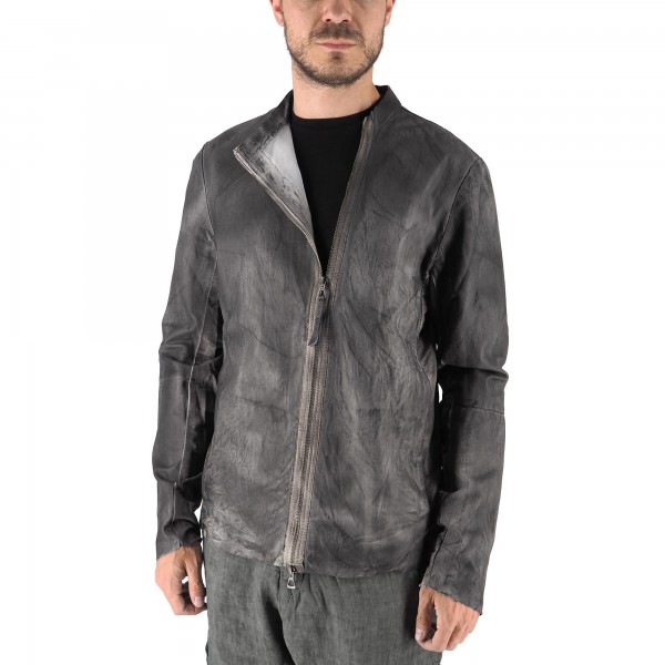 Gray Shades Nappa Leather Jacket