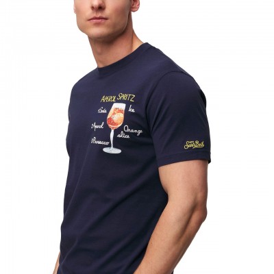 T-Shirt With Spritz Embroidery