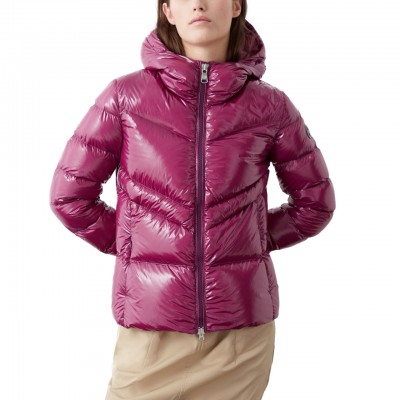 Super Shiny Purple Popstar Hooded Down Jacket