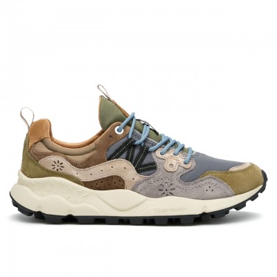 Sneaker Yamano 3 Man Militare-Grey-Light Brown