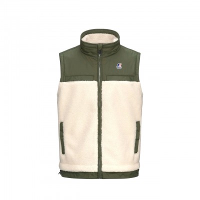 Le Vrai 3.0 Jile Bear Vest Beige Arctic-Green Cypress