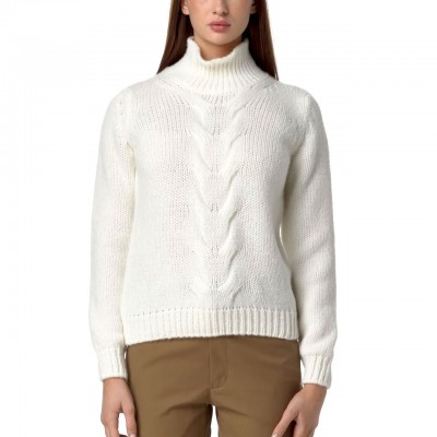 Fuzzy Wool Merino Blend Sweater White