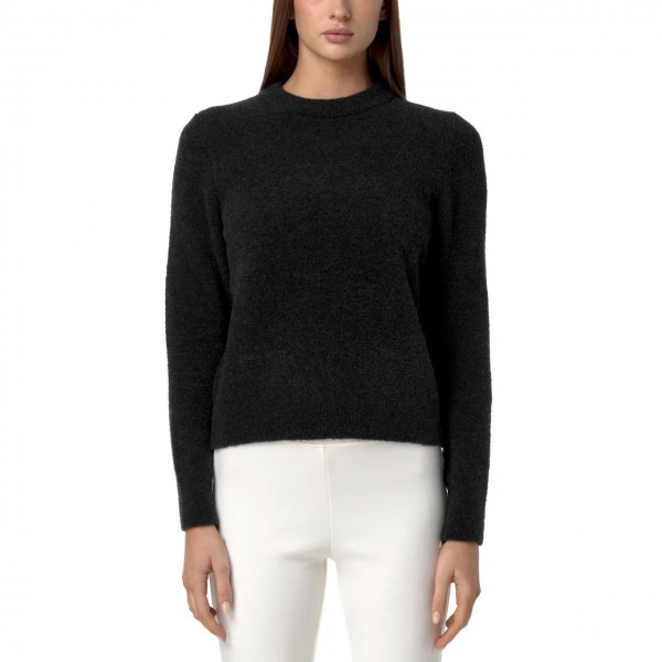 Clarisse Wool Merino Boucle Sweater Black