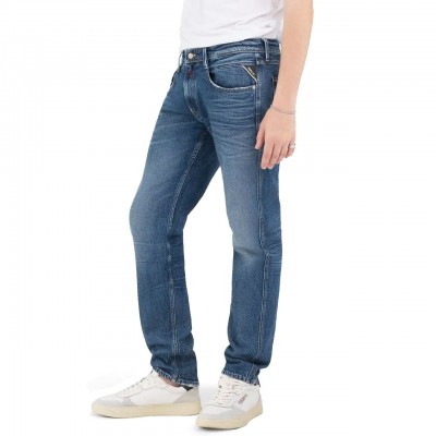 Anbass Slim Fit Medium Blue Jeans