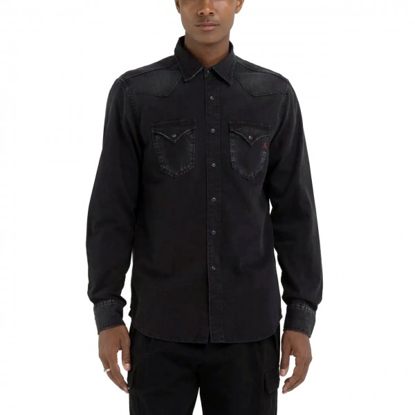 Camicia Western Regular Fit Black Delavè