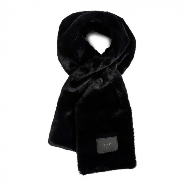 Faux Fur Scarf Black