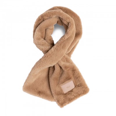 Faux Fur Scarf Taupe Gray