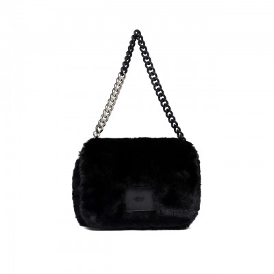 Mini Faux Fur Bag Black