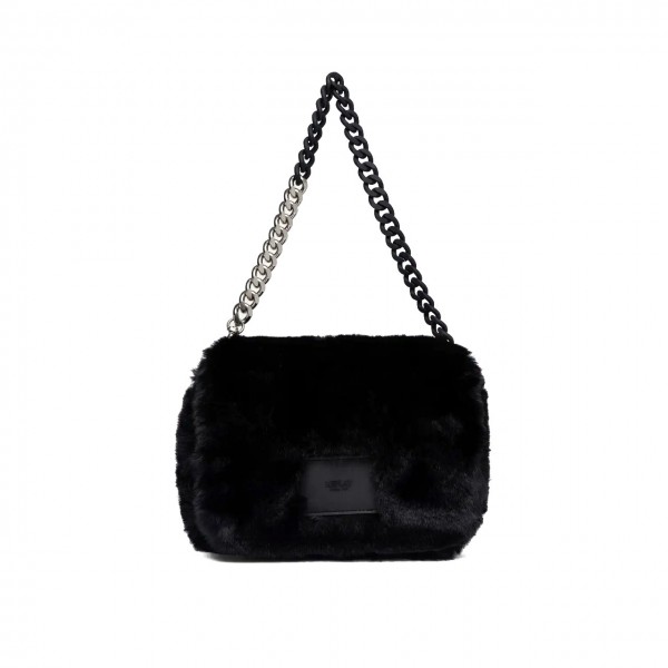 Borsa Mini In Faux Fur Black