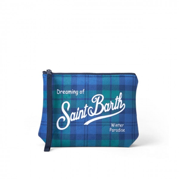 Pochette Aline Tartan Blu