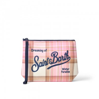 Pochette Aline Tartan Rosa