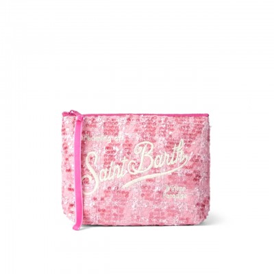 Pochette Aline Tweed Rosa